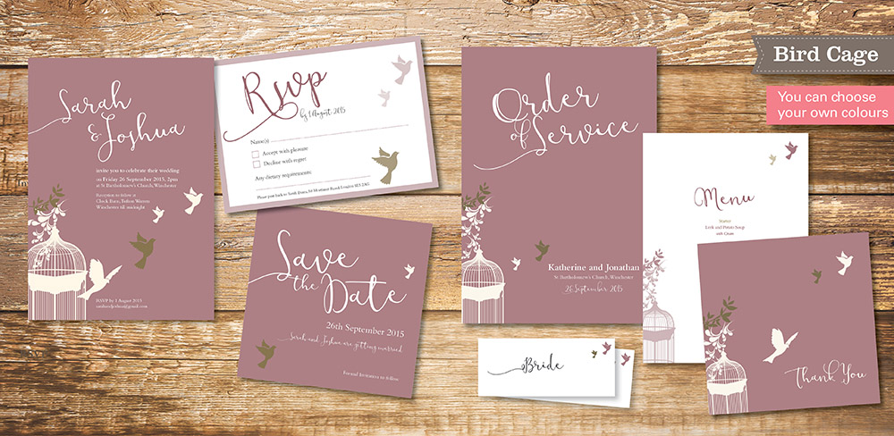 bird cage-wedding-invitation-set