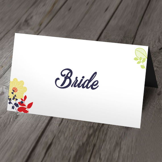 exotic wedding place card
